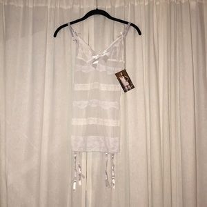 white garter lingerie *NEW*